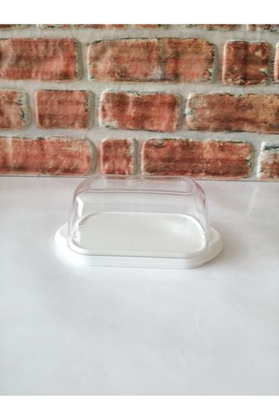 HOBBY LİFE Transparent Hard Plastic Butter Bowl with Lid - Cheese Storage Box