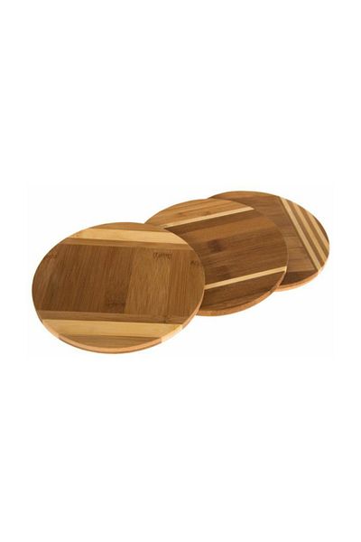Ün-Ev 3-Piece Bamboo Round Trivet