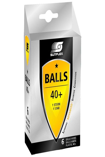 SUNFLEX 40+ 6l?1 Year Old Table Tennis Ball