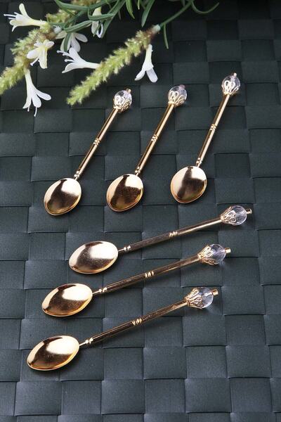 HERA CONCEPT 6'LI ALTIN CAY KASIGI ŞEFFAF KRİSTAL