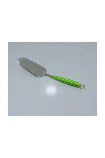 Emr züccaciye Polka Dot Handled Serving Spatula - Shovel 26 cm Green