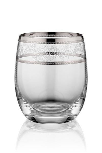 Cemile Silver Paisley Set of 6 Whiskey Glasses 1Mn-Q8132-300