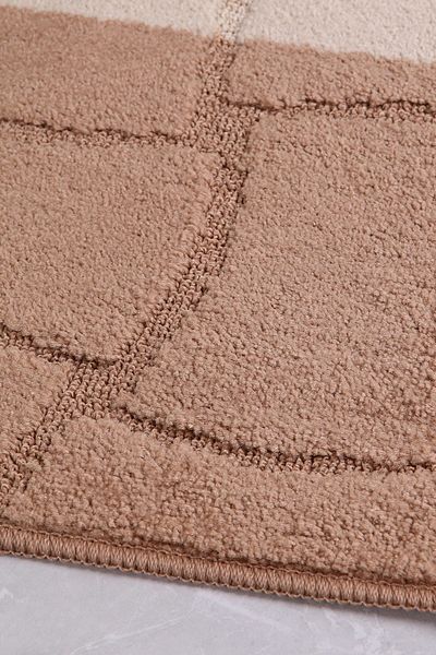 Confetti Sarıyer 50x80 40x50 cm PS Milky Brown Bath Rug