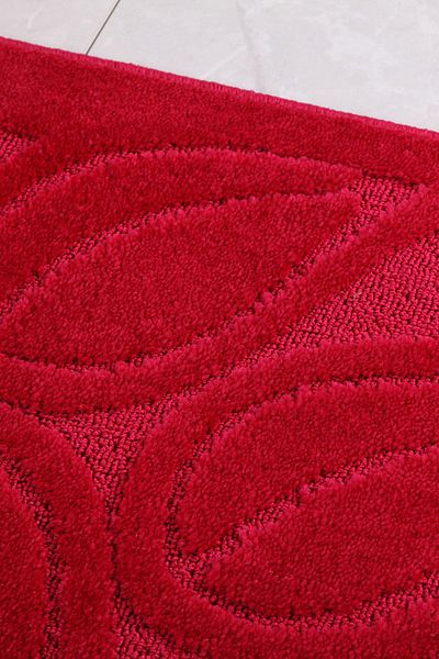 Confetti Flora 50x80 40x50 cm PS Claret Red Bath Rug