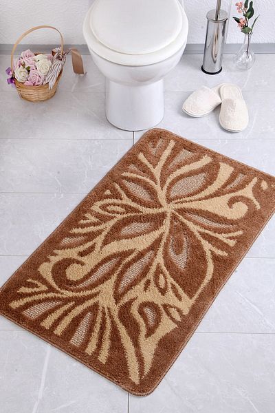 Confetti Lotus 60X100 Milk Coffee Bath Rug