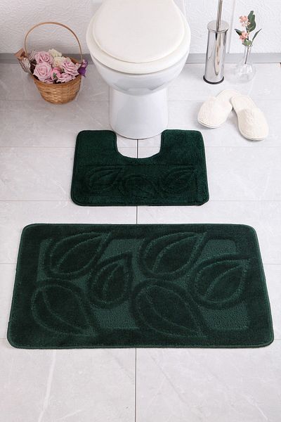 Confetti Flora 60x100 50x60 cm BQ Nefti Green Bath Rug