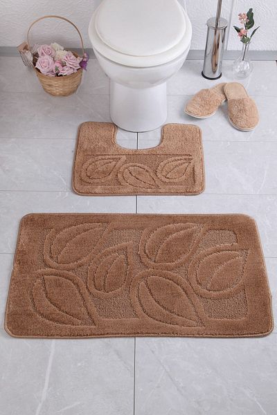 Confetti Flora 50x80 40x50 cm PS Milky Brown Bath Rug