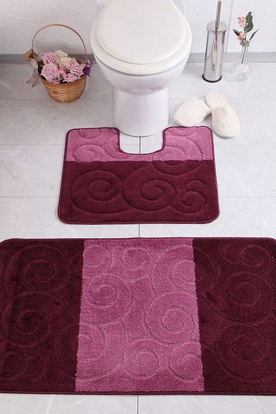 Confetti Sile 50x80 40x50 cm PS Eggplant Bath Rug