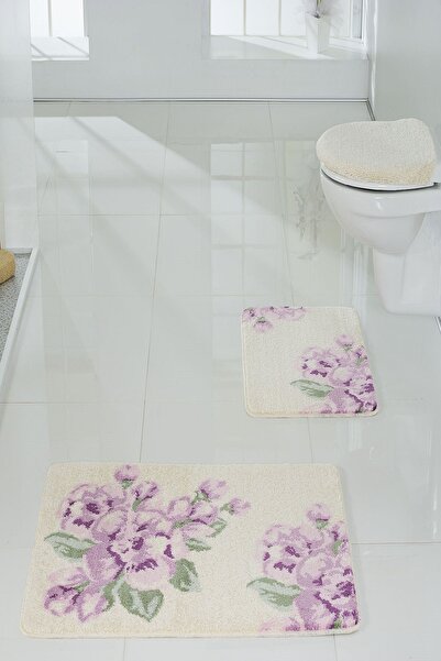 VONALDI HOME Camelia Pembe Tuft 3'lü Klozet Takımı