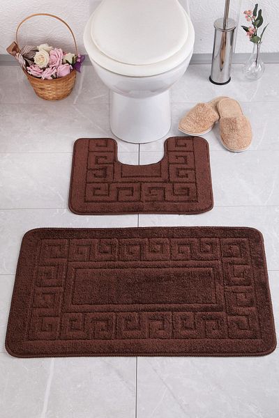Confetti Ethnic 50x80 40x50 cm PS Brown Bath Rug