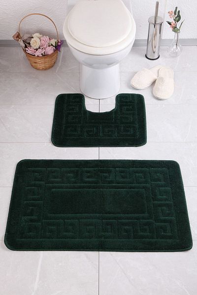 Confetti Ethnic 60x100 50x60 cm BQ Nefti Green Bath Rug