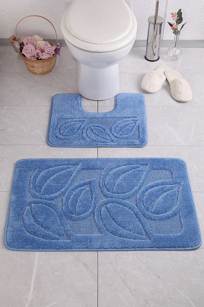 Confetti Flora 60x100 50x60 cm BQ Blue Bath Rug