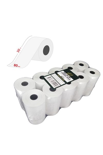 Gen-Of 100pcs 80x30 Mt Thermal Pos Roller