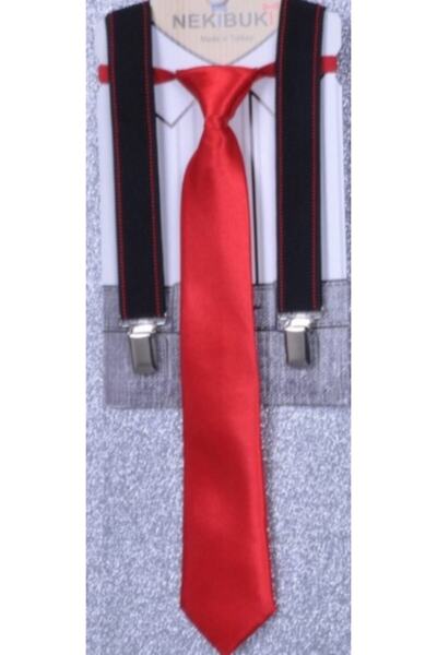 NEKİBUKİ Σετ αγορίστικο παντελόνι με γραβάτα και ζαρτιέρες