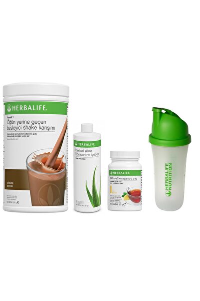 Herbalife Çikolata Set (shake+çay50g+aloe)+shaker