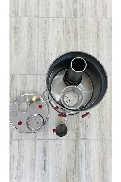 ÖZ-EL metal Krom Semaver Çift Musluklu 10 Litre Battal Boy