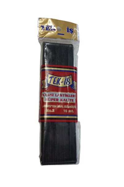 Tek-İş Bel Paça Don Lastiği 1 Cm Genişliğinde Siyah Paket 10 M.