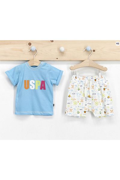 U.S. Polo Assn. Base. Polo Baby Boy 2-Piece Short Sleeve T-shirt Set