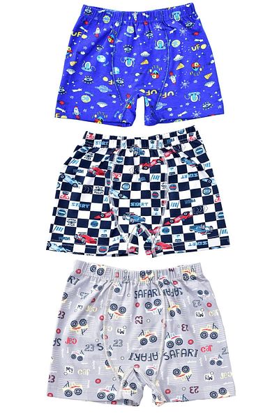 Pemilo Boxer pentru băieți 254 cu model, 3 piese, în culori mixte