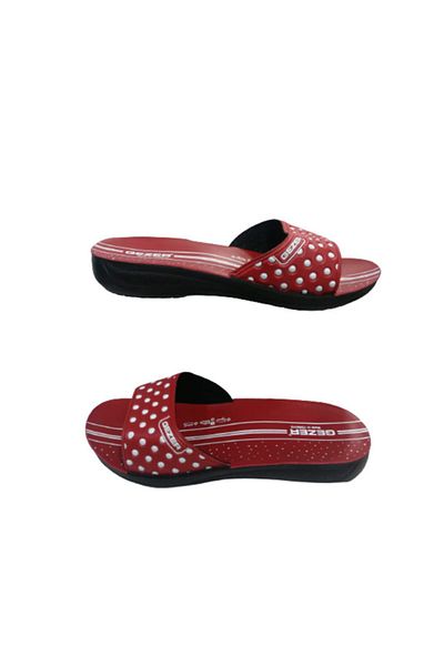 GEZER Ge069-10 Women's Red Thin Sole Daily Walking Slippers