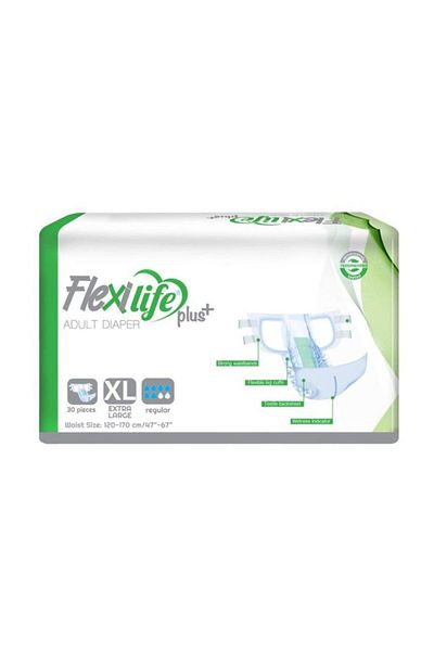 Marka حفاضات المرضى Flexilife Plus بحزام الخصر مقاس كبير جدًا، 30 عبوة