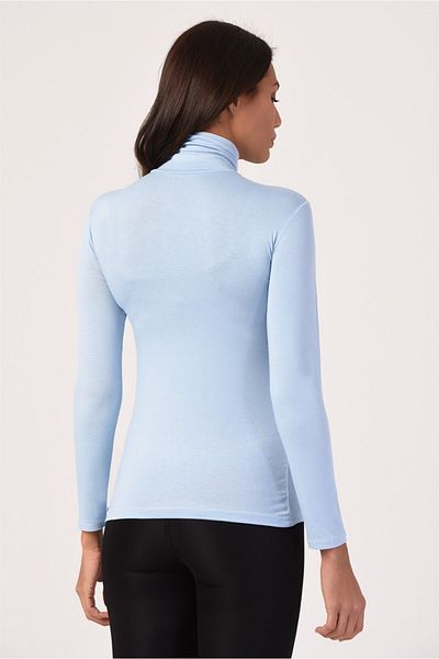 DISENTIS MODEST Body din viscoza albastru deschis - Maneca lunga intreaga Fisherman