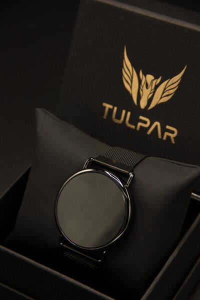 Tulpar Özel Kutusunda Mıknatıs Kordon Unisex Dokunmatik Kol Saati ve Bileklik