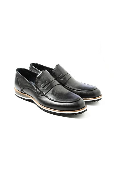 John May Men's Black Soft Eva Brnıs Casual Shoes Kae403
