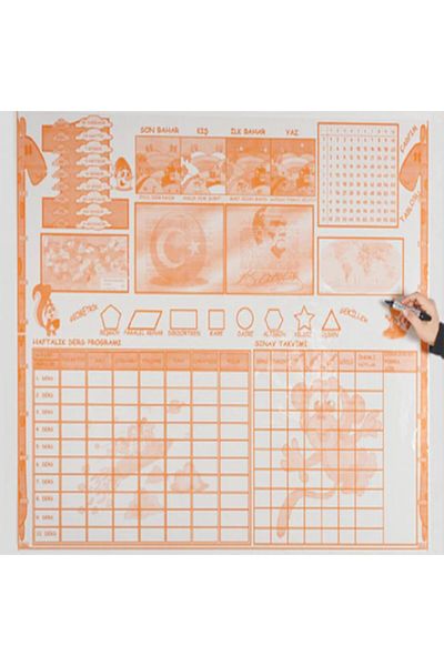 Adil Baba Magnetic Adhesive-Free Student Planner 120X100 cm