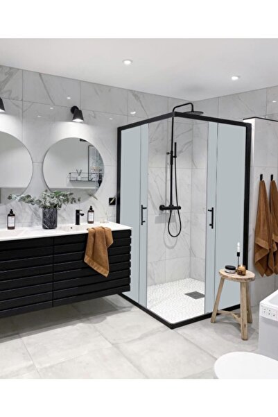 Blackline Siyah Köşe Kumlu Cam 110x110 5 Mm Temperli Cam H: 190