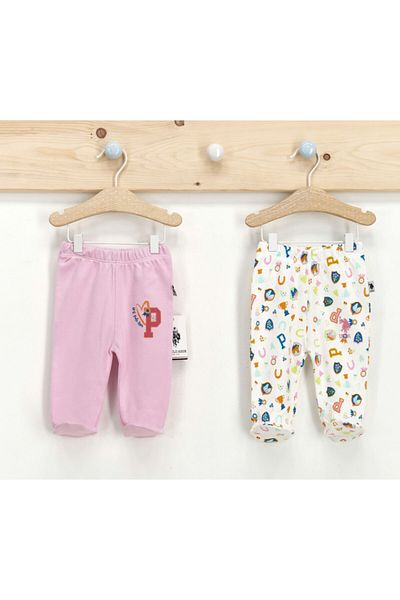 U.S. Polo Assn. Us Polo Baby Girl 2-Piece Pants Set with Booties