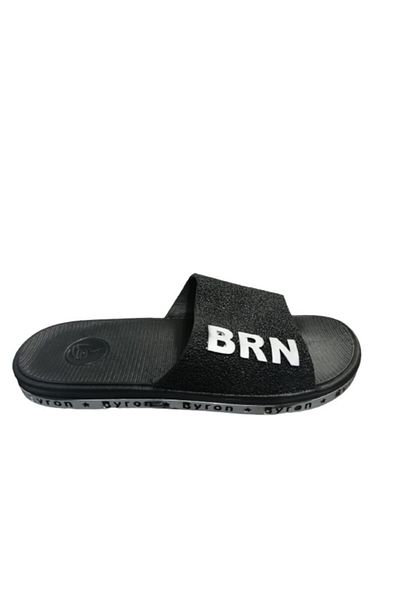 Byron Unisex Brn B050-10 Μαύρη αντιολισθητική σόλα Sea Beach Pool καθημερινές παντόφλες περπατήματος