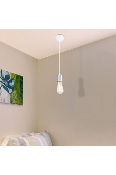 manogrup avize aydınlatma White and Chrome Decorative Installation