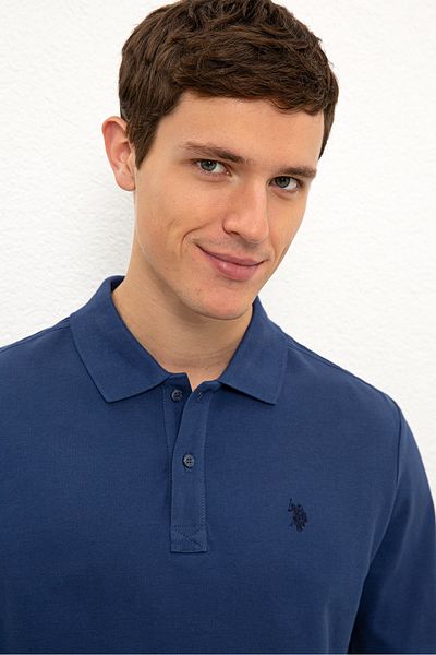 U.S. Polo Assn. Kék férfi pulóver