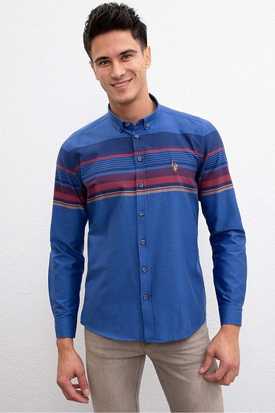 U.S. Polo Assn. Ανδρικό πουκάμισο - Navy Blue
