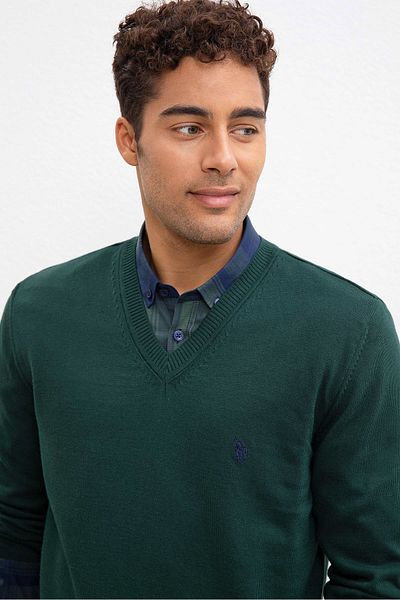 U.S. Polo Assn. Мъжки зелен пуловер