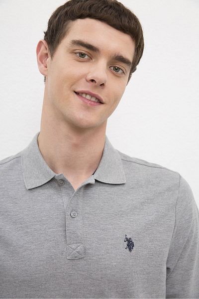 U.S. Polo Assn. Ανδρικό φούτερ σε γκρι χρώμα