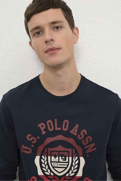 U.S. Polo Assn. Тъмносин мъжки суичър