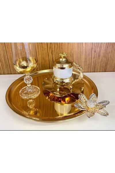 miya porselen Tek Kişilik Kahve Sunumu Tepsi