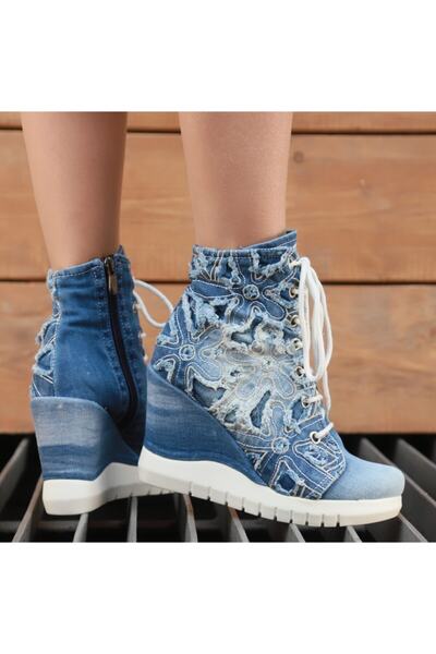 StarBlueMooN Kadın Mavi Kot Bot