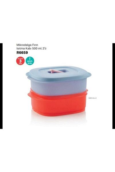 Tupperware Microwave Oven Heating Container 500 Ml 2 Liters