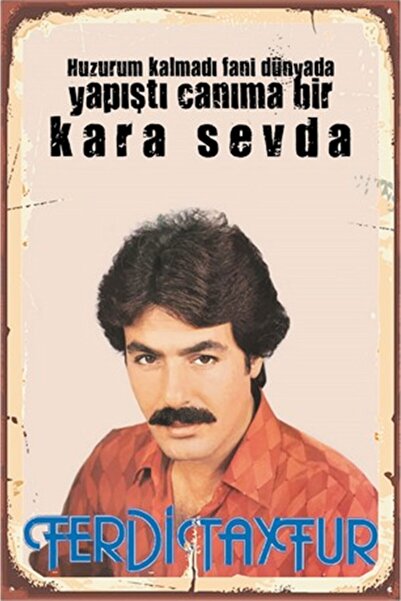 Hayal Poster Ferdi Tayfur Retro Ahşap Poster 002