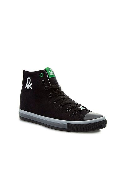 Benetton Men's Black Lace-up Sneaker 30192