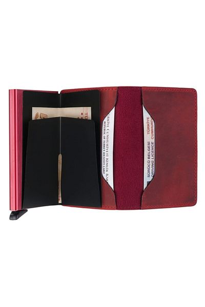 WalSmart Slim Crazy Leather Wallet with Smart Mechanism