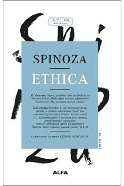 Alfa Yayınları Ethica - Spinoza