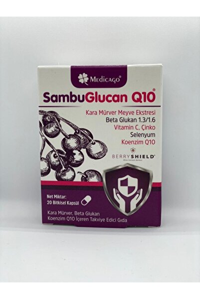 AFK Medicago Sambuglucan Q10 Kara Mürver 20 Kapsül