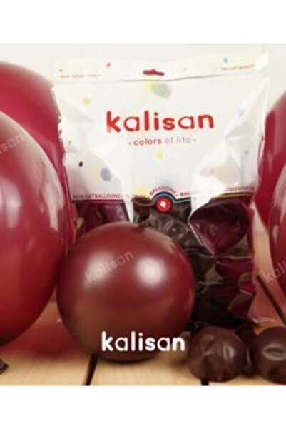 Kalisan Opak Bordo Dekor Balonu 20 Adet