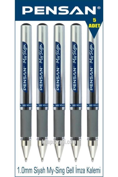 Pensan My-sing Gel 1.0 Mm Siyah Roller Imza Kalemi 5 Adet