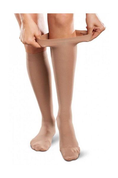 Daymod Κάλτσες Comfort Non-Squeeze Rubber Medium Thick Knee 2 Pieces Mink
