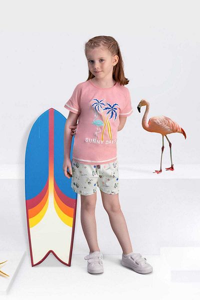 Arnetta Sunny Days Pink Girls' Shorts Set